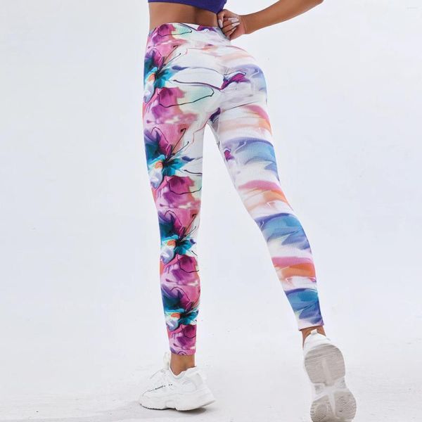 Leggings Femmes Femmes Floral Motif Gym Sans Couture Booty Pantalon Sport Fitness Taille Haute Entraînement Sexy Yoga Bulift Leggins