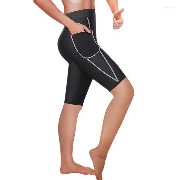 Leggings pour femmes femmes taille haute Push Up Leggins extensible BuLift collants d'entraînement course Yoga pantalons de survêtement néoprène sans couture Sauna