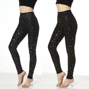 Leggings Femme Pantalon Femme Sans Couture Femme Pantalon Casual Sexy Girl Stars Shine Disco High Elasticit Shinny