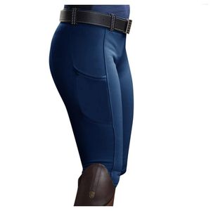 Women's Leggings Women Solid Horse Riding High Taille Sports Pants Hip Lifting Tummy Control Slim Broek Running Skinny Legging