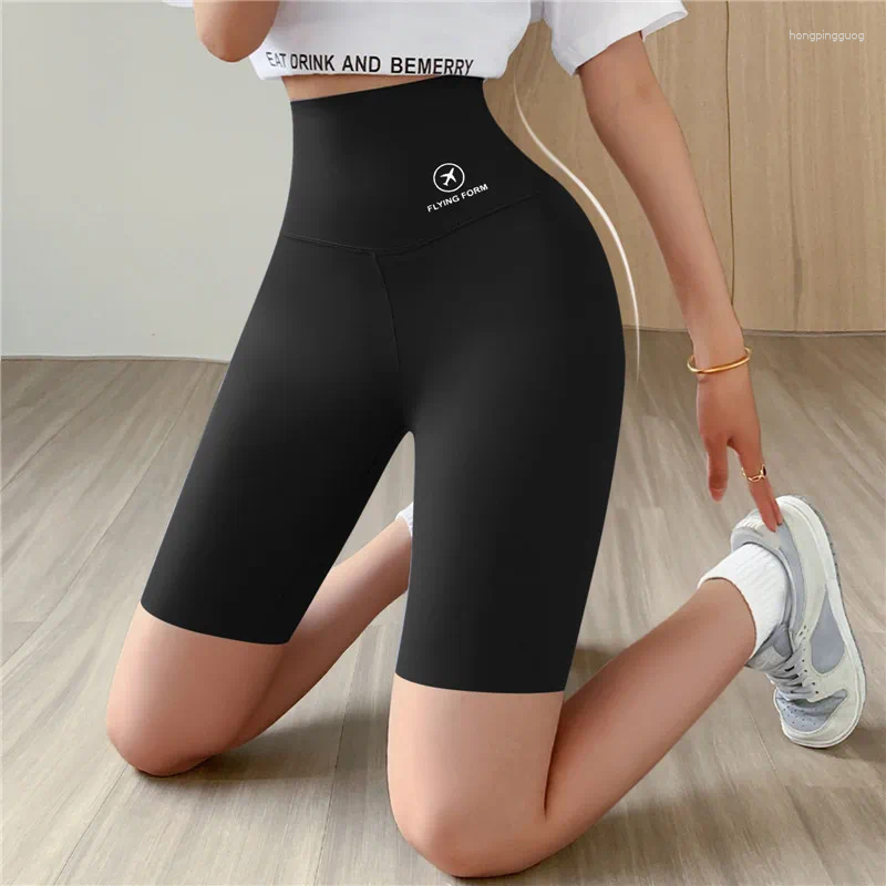 Kvinnors leggings kvinnor sport kort gym fitness push up yoga shorts bantning fit halv byxa elastisk hög midja sommar tunna träning strumpbyxor