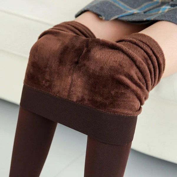 Leggings para mujer Mujeres Invierno Cintura alta Legging Cálido Espesar Terciopelo Tallas grandes Estiramiento 2024 S-4XL