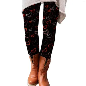 Leggings pour femmes Femmes Valentine Day Mignon The Dwarf Imprimer Casual Confortable Pantalon de démarrage à la maison