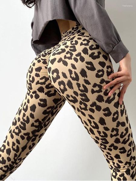 Leggings para mujer, mallas deportivas para entrenamiento, trajes con estampado de leopardo, pantalones de Yoga, ropa de gimnasio sexi para mujer, ropa deportiva ajustada suave