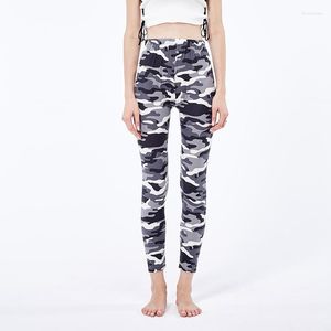 Leggings femme entraînement Sport Polyester Fitness Leggins vert gris Camouflage imprimé femme crayon pantalon Push Up jegging Sexy