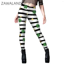 Leggings pour femmes Zawaland pour les femmes Saint-Patrick's Day's Sexy Striped Impression Irish Festival Pantal