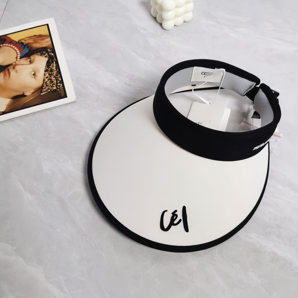 Diseñadora de ocio de mujeres Carta de visera Vacente Capazante Casual Visor de verano Diseñadores para hombres Hat Sports Women Golf Tennis Outdoor Beachcowboy Monocromo Letras SE