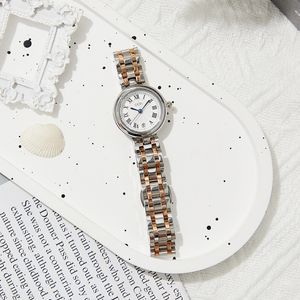 Montre étanche à quartz en acier inoxydable massif pour femmes, légère, de luxe, compacte, exquise, de qualité supérieure