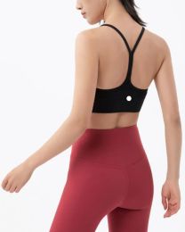 Dames Lingerie Fashion LL Stretch y-vormige yoga bh dames klassiek y bras ademende sporttank ondergoed joggen gewatteerde gym loop lingerie