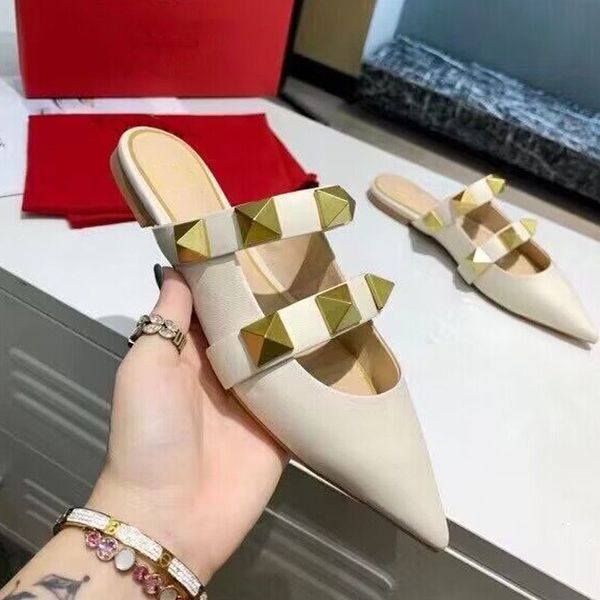 Sandalias de cuero Liu Nai para mujer, zapatos planos de moda de verano, zapatos formales cómodos y hermosos para baile de graduación