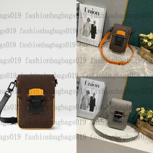 23 s-lock verticale draagbare portemonnee mini-tassen M82568 Mineraalgrijs heren Dubbele telefoon Zak Schaduw M82535 Radiant Zon Taurillon Lederen vrouwen Cross Body Shoulder Flap