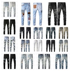 Designer des créateurs de pantalons pour hommes jeans am jeans en détresse déchirée slim denim droit pour les hommes imprimé pour femmes pantalon skinny