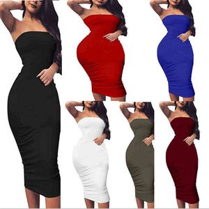 Robes longues pour femmes femmes enceintes européennes et américaines robes sexy dos ouvert robe de maternité vêtements pour femmes G220309