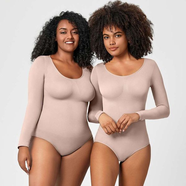 Combinaison de corset à manches longues pour femmes, combinaison sans couture du corps Shaper F41827