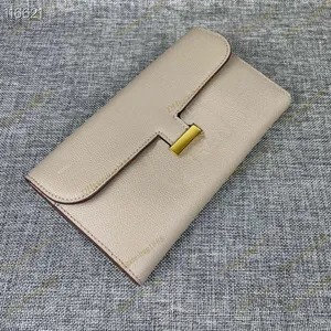 Long Wallet Long Wallet Classic Designer Bag horizontaal vierkante klep letter handtas mode palmpatroon check Book Change Card Bag539 met doos