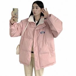 Manteaux à capuche en vrac pour femmes coréennes Fi chaud Lg veste Preppy style manteau d'hiver femme polaire épaissie Parkas 2024 t4yd #