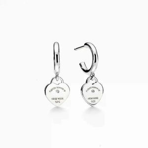 Boucles d'oreilles à clous d'amour pour femmes, bijoux de styliste en argent Sterling, fête de saint-valentin, marque originale, retour, clous en T, cadeau