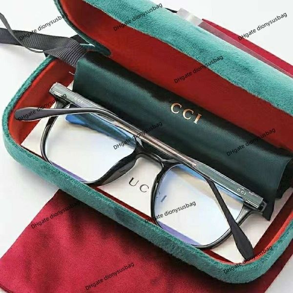 Étui à lunettes de luxe pour femmes, miroir plat, mode masculine, peut être équipé d'une monture pour myopie, lunettes décontractées