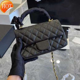 Sacs à bandoulière de luxe pour femmes 2023 Mode Pearl Caviar Sac fourre-tout Texture Lambskin Chaîne en métal Sac à bandoulière Vente directe d'usine