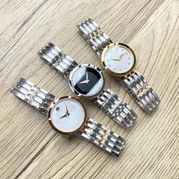 Relojes de pulsera Reloj de pulsera de diseñador de lujo para mujer Movimiento de cuarzo 316 Caja de acero fino Relojes con ventana de espejo de zafiro