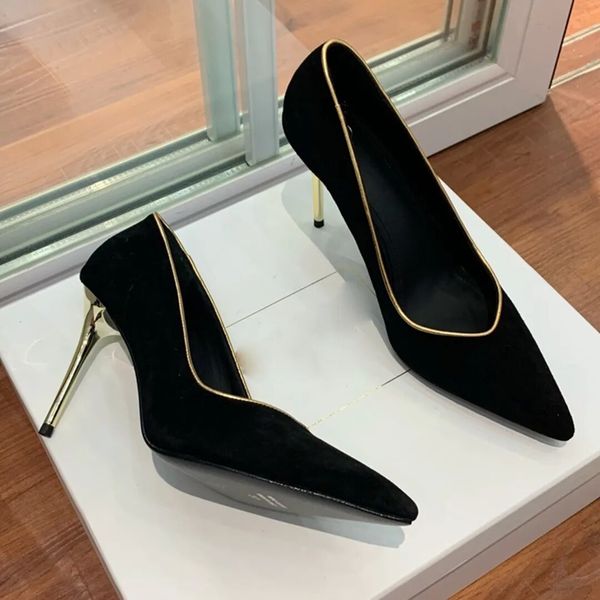Chaussures habillées de luxe pour femmes Talon aiguille Designers Satin pour femme sandale boucle en cristal Slingbacks ornés Escarpins sandales à talons hauts 35-42