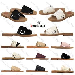 Sandales de luxe pour femmes Designer sandales en bois sabots plats glisses de glissière légère en dentelle noire blanc grave