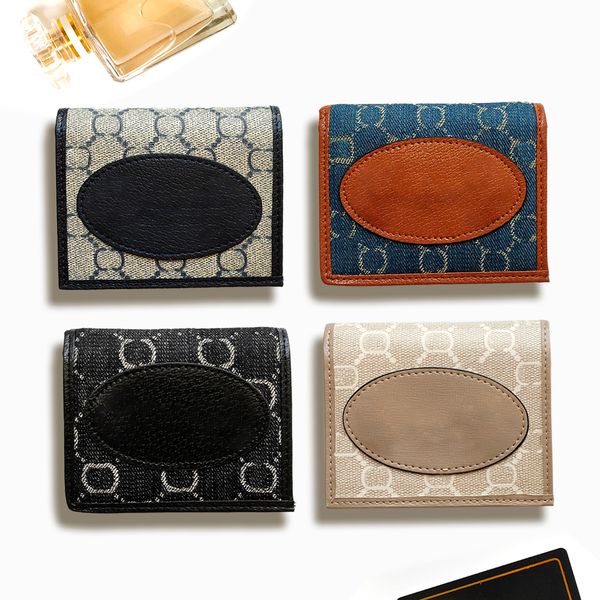 Billetera de lujo para mujeres soporte para tarjetas de diseñador para hombres bolso bolso bolso bolso bolso billetera de cuero genuino billetera corta llave de bloqueo con caja al por mayor