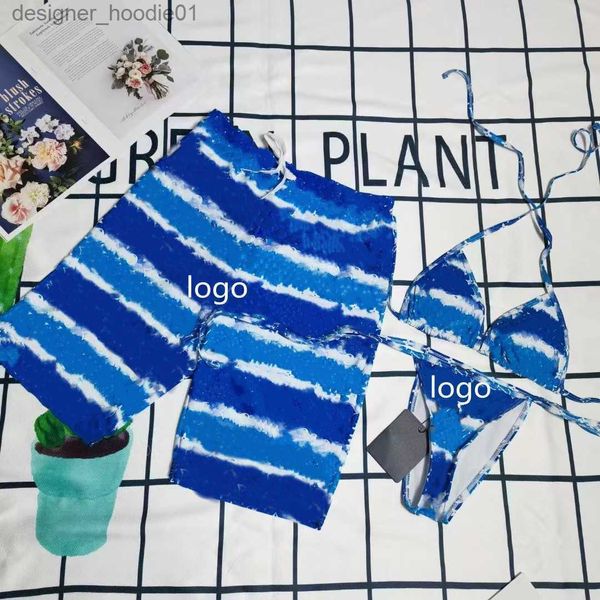 Hombres de las mujeres Boardshorts Swim Trunks Mujeres Bikini Trajes de baño Marca famosa Trajes de baño Conjuntos Diseñador Pareja Traje de baño Conjunto L230909