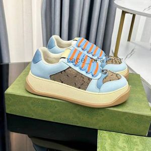 Dames heren screener sneaker met kristallen metaal Kameel en ebbenhout canvas Heren sportschoenen Dikke veters designer gestreepte retro lederen schoen rubberen zool sneakers a3