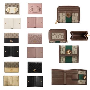 Damesheren interne kaart slot ID -kaarthouder Marmont Ophidia Coin portemonnees met doos luxe Key Wallet Designer Travel Leather Quilted Wallets Vintage Paspoorthouder