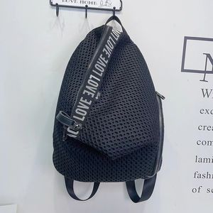 Sac à dos en maille pour femmes, grande poche avec cuir de vache, personnalité irrégulière, sacs de voyage décontractés pour femmes, nouveau design