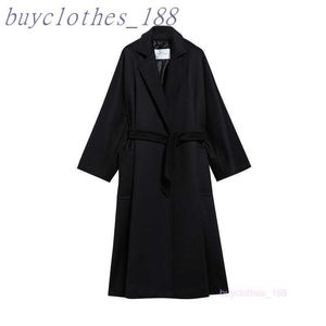 Midden-lengte trench jas voor dames Maxmaras Wol Blend Coat Italiaans merk Women's Luxury Coat Hoge kwaliteit Cashmere Coat P0io