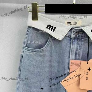 Miu Jeans Designer Designer Designer voor dames Luxe High White For Men Nieuwe Koreaanse mode Stretchen Losse kleine rechte buis veelzijdige broek Miui Bag Jeans 258