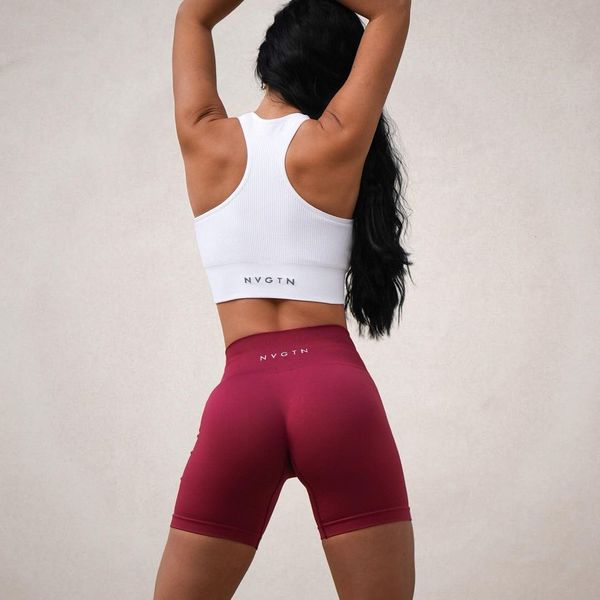 Femenino sólidos sólidos sin costuras pantalones cortos sólidos lycra entrenamiento suave deportes cortas de legging corta trajes de yoga pantalones de yoga gimnasio 230413