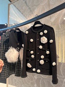 Dames uitloper jas met lange mouwen ronde hals jas knop zwarte mode kleding dames changji
