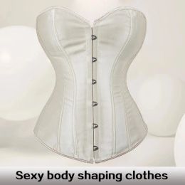 Damesoverbust Corset Lace Up Busiter Taille Cincher Top Plus Size Corsets Bustiers Sexy Corsetto Korsett White Black