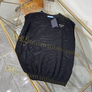 Femmes P Tanks Camis femmes designer Tops Tees large bandoulière gilet haut sans manches triangulaire lettre badge T-shirt