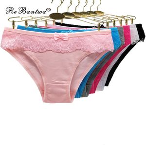 Bragas de mujer 10 unids/set bragas de algodón para mujer calzoncillos transparentes de encaje sexy ropa interior femenina lencería de señora venta al por mayor gratis 230420