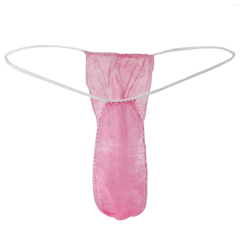 Women's Panties 100 Pcs Disposable Thong Briefs Women Rhinestones T-back Non-woven Fabric Spa Underpants Lovers