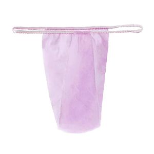 Bragas de mujer 100 Uds para mujer Spa T Tanga salón envuelto individualmente ropa interior suave con cintura elástica envolturas de bronceado desechables