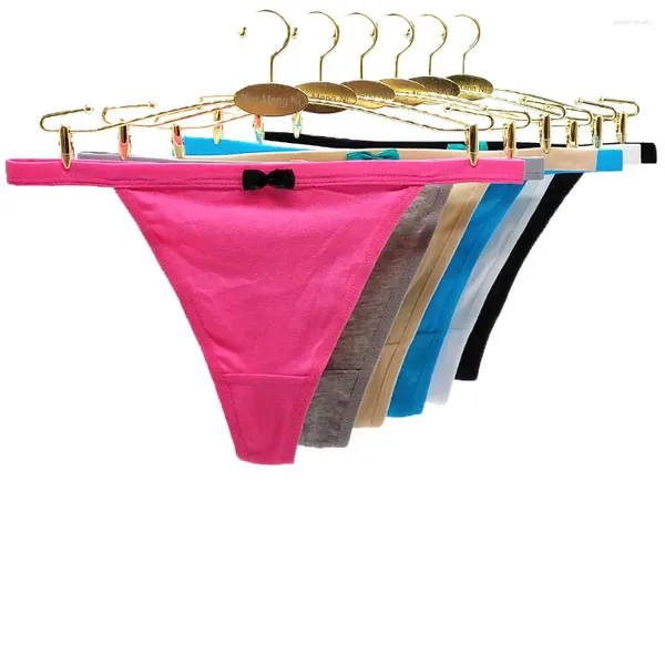 Panties de la culotte de 12 pièces Color Coton Coton Sous-vêtements sexy en forme de t forme en T / T-type T Femmes Femme Femme