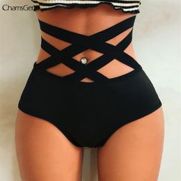 Culottes pour femmes 1 pc Sexy femmes taille haute Bandage dentelle Transparent string tongs Bikini slips sans couture sous-vêtements Lingerie225S