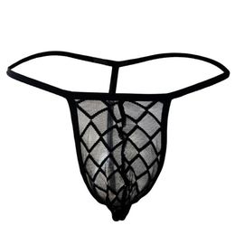 Vrouwen Slipje 2021 Mannen Sexy Transparante G-string Thong Slips Ardennen Pouch Ademend Perspectief Mannelijke Ondergoed205e