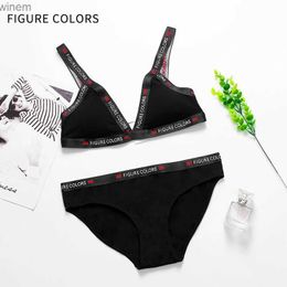 Dames slipje 2021 Nieuwe dames sexy casual ondergoed set meisjes sexy bandage strakke bh -brief push up bra+thong Underwear Summer Stylel2404