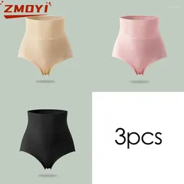 Culottes pour femmes 3 pièces/lot grande taille femme corps Shaper minceur Sexy doux sous-vêtements taille haute slips M XXL femmes goutte