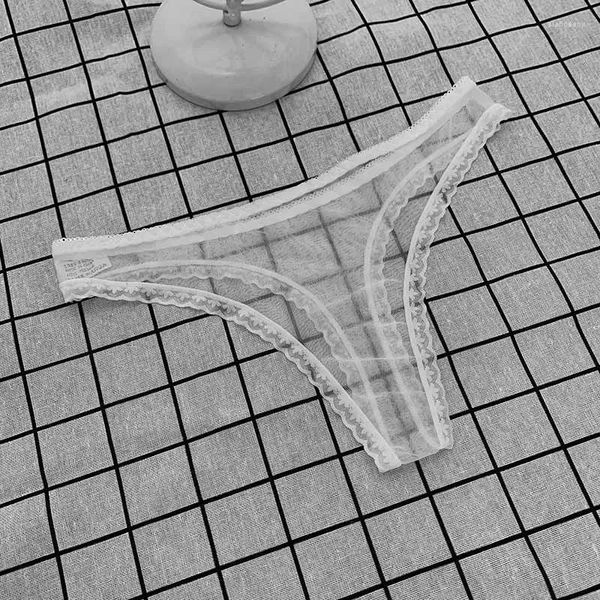 Culottes pour femmes 3 pièces voir maille transparente string femmes dentelle érotique G-String slips sous-vêtements dames vêtements transparents