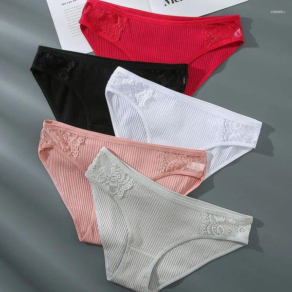 Culotte de femmes 3 pcs coton sous-vêtements femmes lingerie linge sexy samis féminins couleurs solides intimates