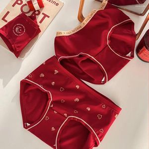 Dames slipje 3 stks katoen rood kleurjaar vrouwelijke onderbroek sexy dames slip ondergoed ondergoed plus size pantys meisjes lingerie