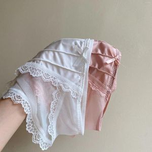 Culotte de femmes 3 pcs / lot satin soild couleur sous-vêtements respirants femmes français linge de dentelle sexy