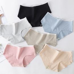 Dames slipje 3 stks/set naadloos puur katoenen slipje midden taille vaste onderbroek vrouwelijk vier seizoen ademend ondergoed voor meisje lingerie kort 230516